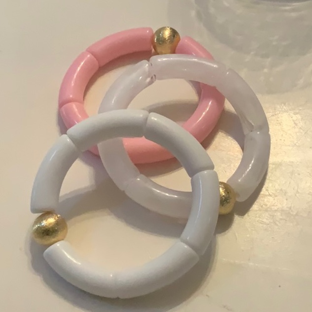 Chunky bead statement, bracelets